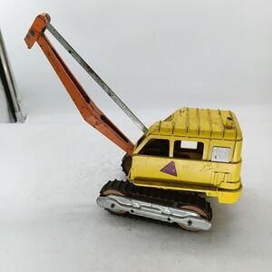 Vintage Hubley Crawler Excavator Diecast Toy Yellow Construction Vehicle Parts